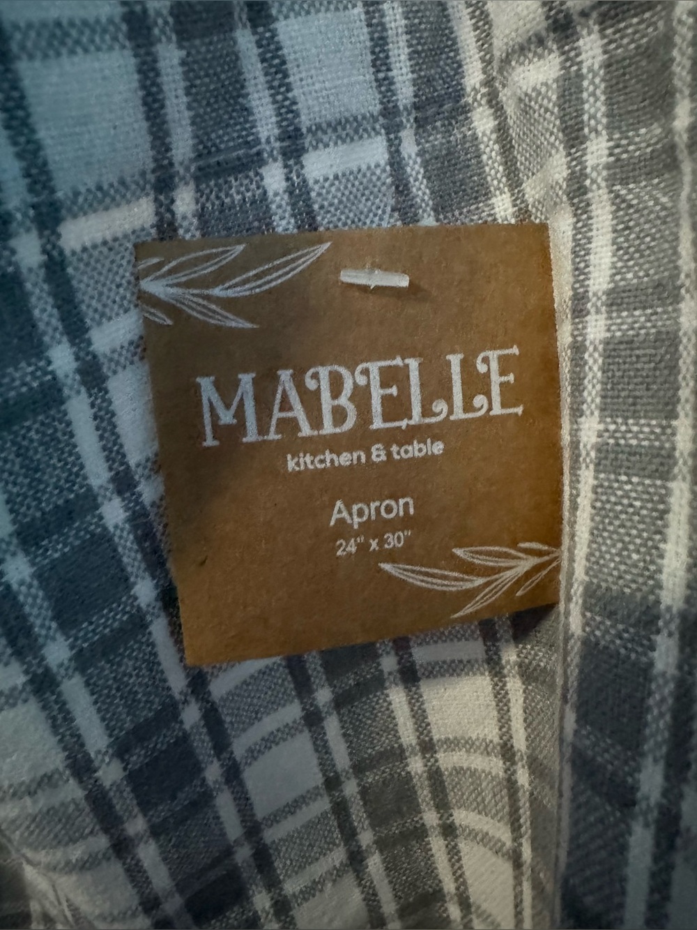 Mabelle Kitchen & Table Buffalo Plaid Woven Apron - Picture 11 of 11